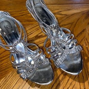 Silver dance heels